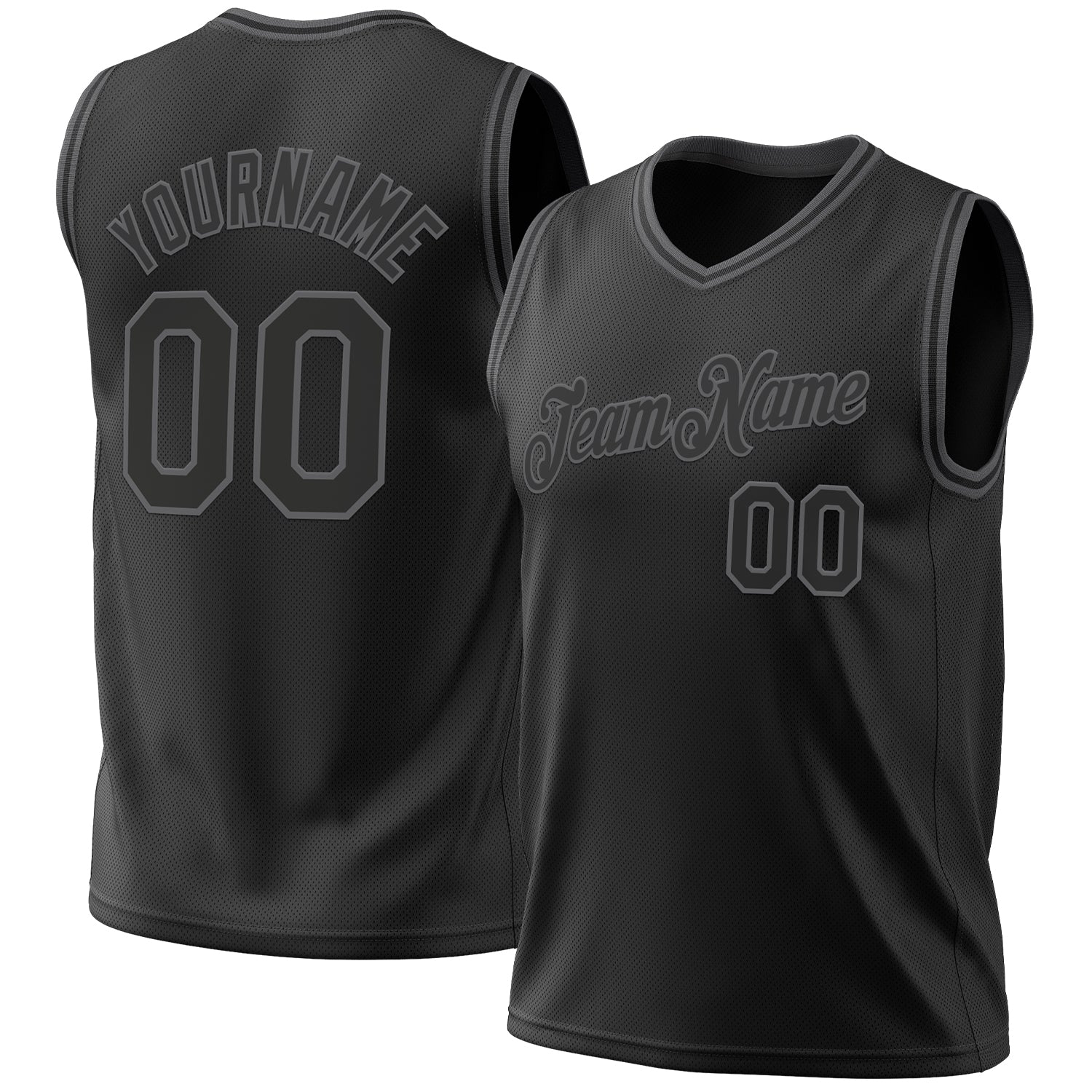 Custom Black Steel Gray Authentic Throwback Basketball Jersey - Sky-Custom