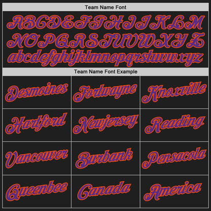 Custom Black Purple-Orange Authentic Throwback Basketball Jersey - Sky-Custom