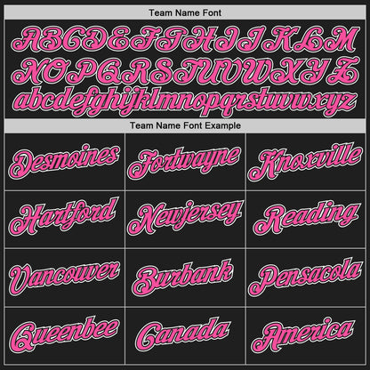 Custom Black Pink-White Authentic Throwback Basketball Jersey - Sky-Custom