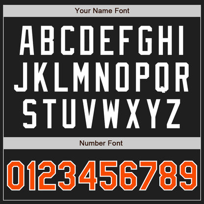 Custom Black Orange-White Authentic Baseball Jersey - Sky-Custom