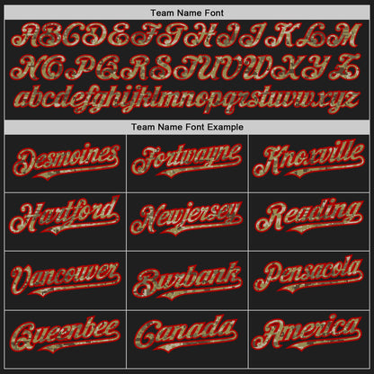 Custom Black Camo-Red Authentic Baseball Jersey - Sky-Custom
