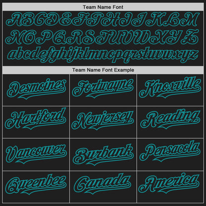 Custom Black Hot Pink-Teal Authentic Baseball Jersey - Sky-Custom