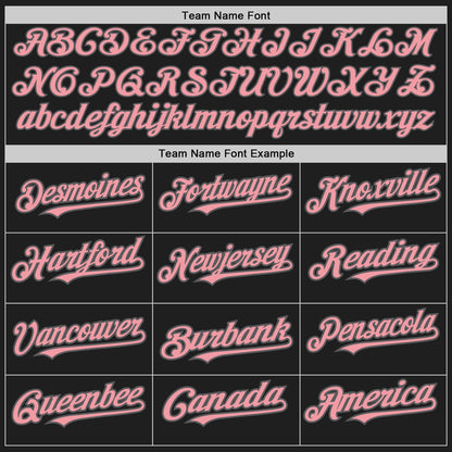 Custom Black Medium Pink-Steel Gray Authentic Baseball Jersey - Sky-Custom