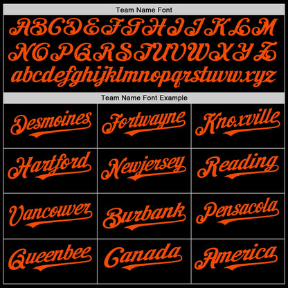 Custom Black Orange Mesh Authentic Throwback Baseball Jersey - Sky-Custom
