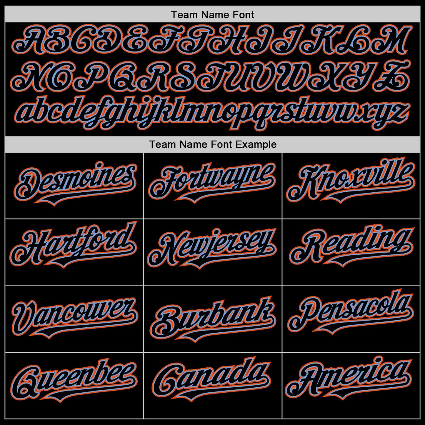 Custom Black Powder Blue-Orange Mesh Authentic Throwback Baseball Jersey - Sky-Custom