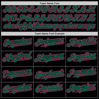 Custom Black Pink-Kelly Green Mesh Authentic Throwback Baseball Jersey - Sky-Custom