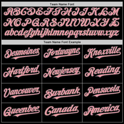 Custom Black Medium Pink-Steel Gray Mesh Authentic Throwback Baseball Jersey - Sky-Custom