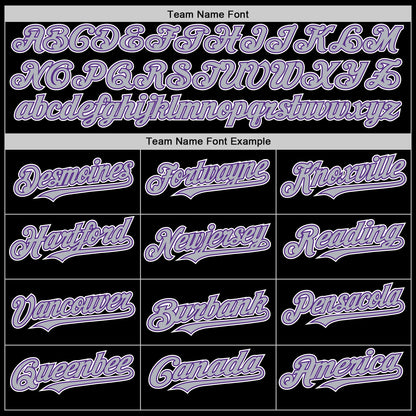 Custom Black Gray-Purple Mesh Authentic Throwback Baseball Jersey - Sky-Custom