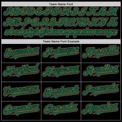 Custom Black Kelly Green-Old Gold Mesh Authentic Throwback Baseball Jersey - Sky-Custom