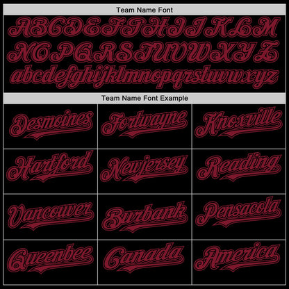 Custom Black Crimson Mesh Authentic Throwback Baseball Jersey - Sky-Custom