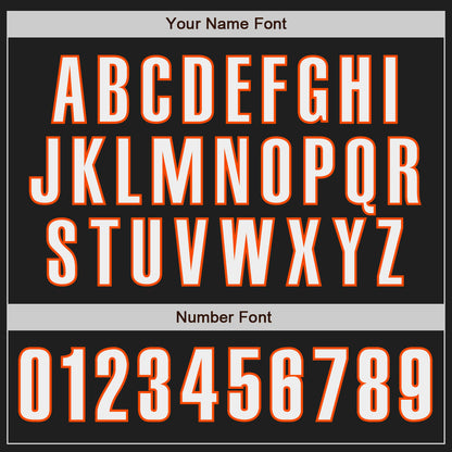 Custom Black White-Orange Authentic Baseball Jersey - Sky-Custom
