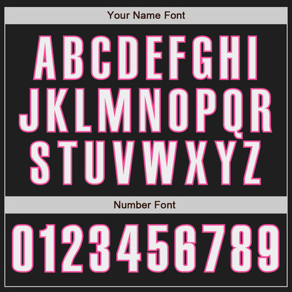 Custom Black White-Pink Authentic Baseball Jersey - Sky-Custom