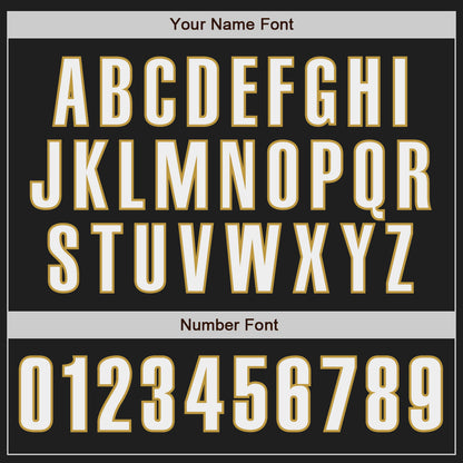 Custom Black White-Old Gold Authentic Baseball Jersey - Sky-Custom