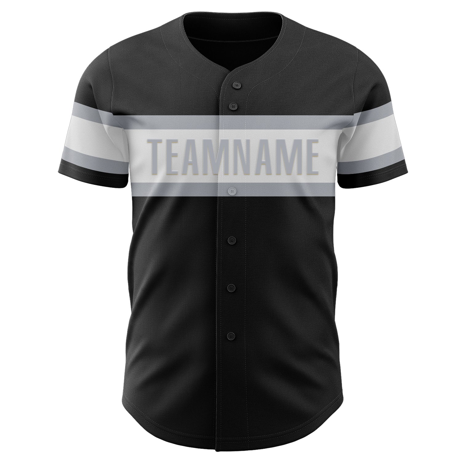 Custom Black White-Gray Authentic Baseball Jersey - Sky-Custom