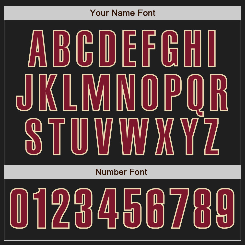 Custom Black Crimson-Cream Authentic Baseball Jersey - Sky-Custom