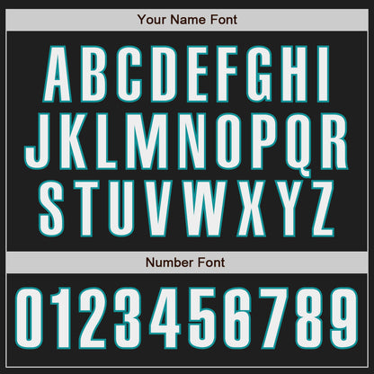 Custom Black White-Teal Authentic Baseball Jersey - Sky-Custom