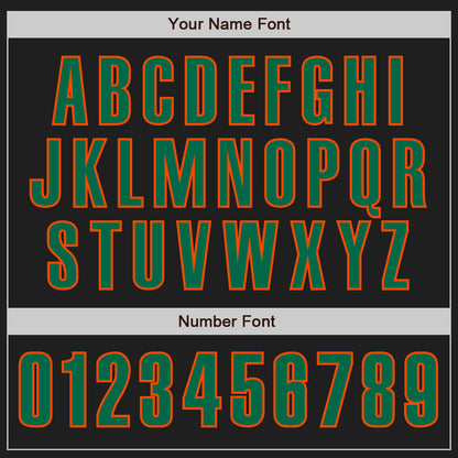Custom Black Kelly Green-Orange Authentic Baseball Jersey - Sky-Custom