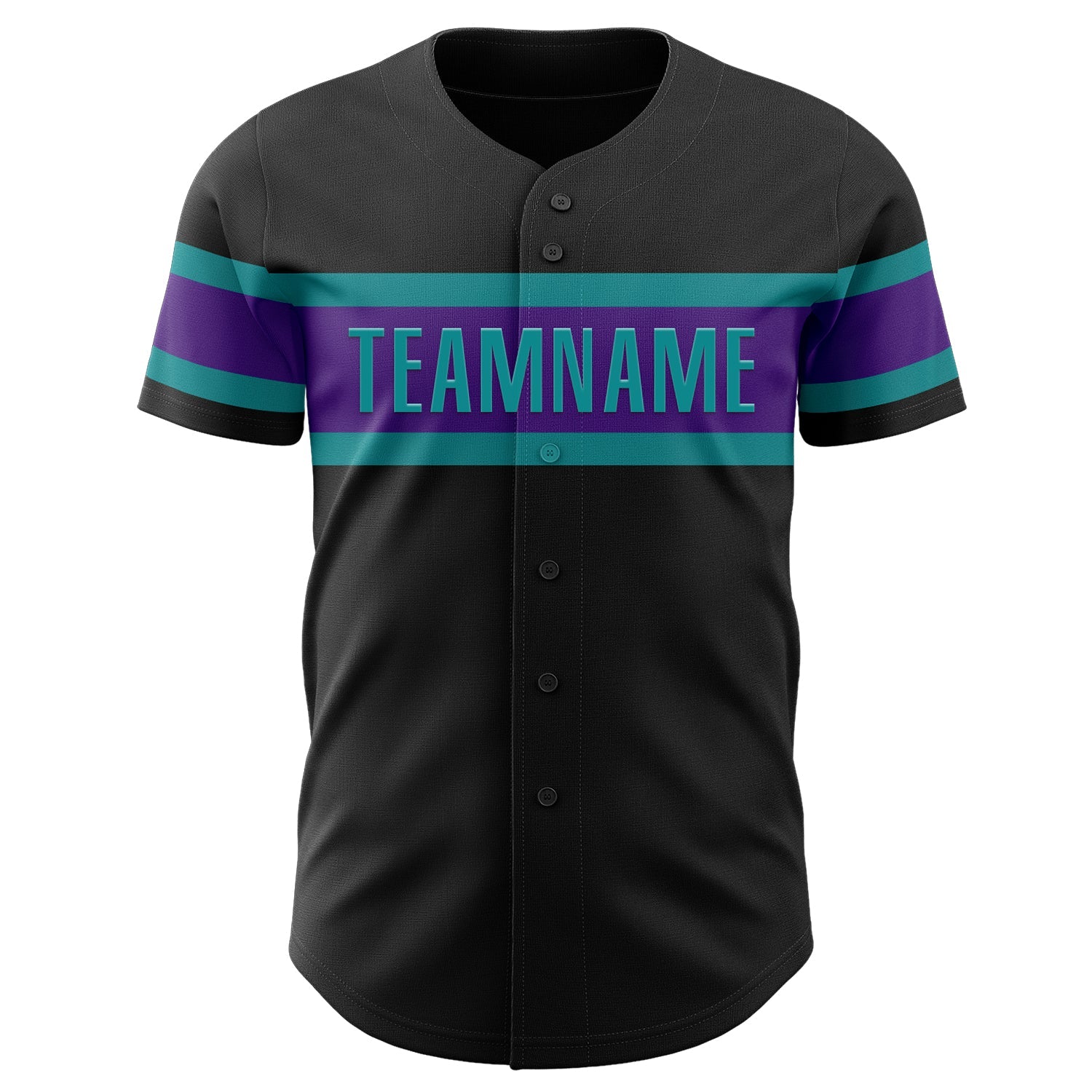Custom Black Purple-Teal Authentic Baseball Jersey - Sky-Custom