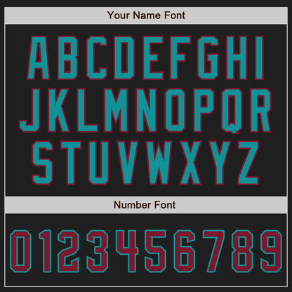 Custom Black Crimson-Teal Authentic Baseball Jersey - Sky-Custom