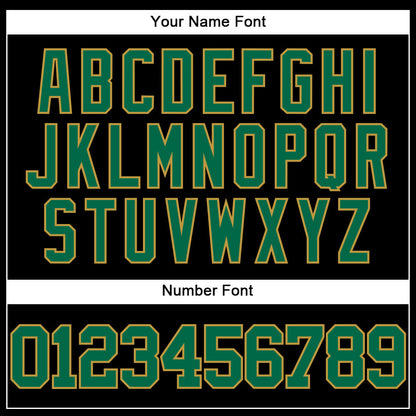 Custom Black Kelly Green-Old Gold Mesh Authentic Throwback Baseball Jersey - Sky-Custom