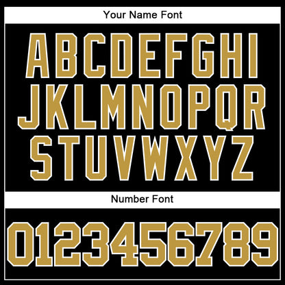 Custom Black Old Gold-White Mesh Authentic Throwback Baseball Jersey - Sky-Custom