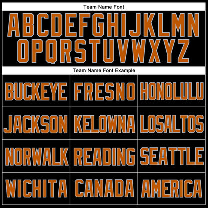 Custom Black Texas Orange-Gray Mesh Authentic Throwback Baseball Jersey - Sky-Custom