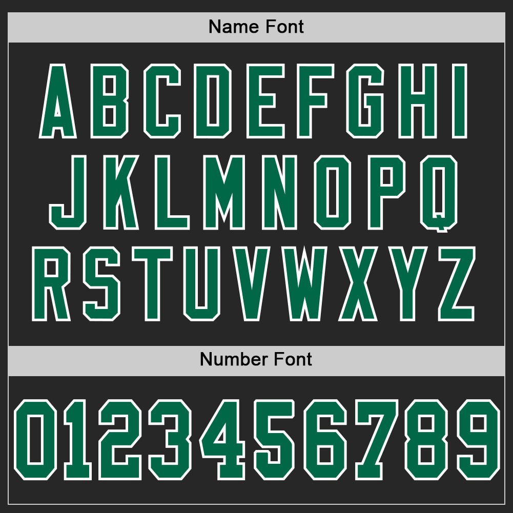 Custom Black Kelly Green-White Mesh Authentic Throwback Football Jersey - Sky-Custom