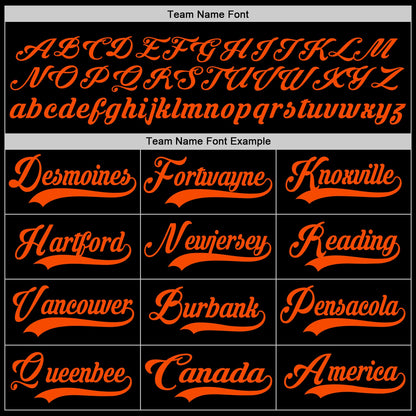 Custom Black Orange Hockey Lace Neck Jersey - Sky-Custom