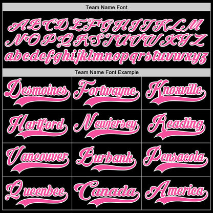 Custom Black Pink-White Hockey Lace Neck Jersey - Sky-Custom
