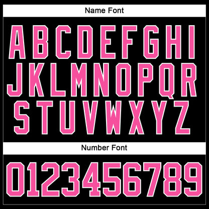 Custom Black Pink-White Hockey Lace Neck Jersey - Sky-Custom