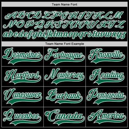 Custom Black Kelly Green-White Hockey Lace Neck Jersey - Sky-Custom