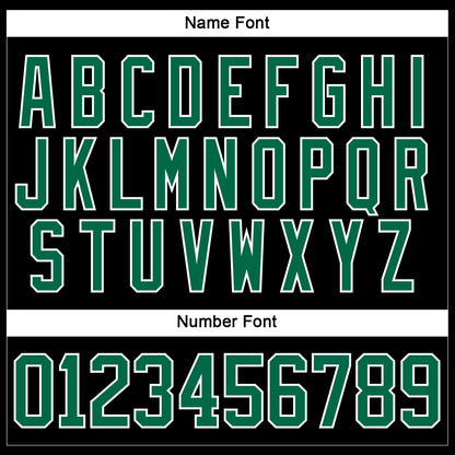 Custom Black Kelly Green-White Hockey Lace Neck Jersey - Sky-Custom