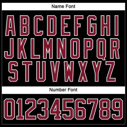 Custom Black Crimson-White Hockey Lace Neck Jersey - Sky-Custom