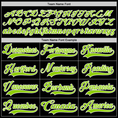 Custom Black Neon Green-White Hockey Lace Neck Jersey - Sky-Custom