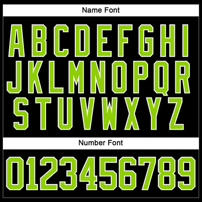 Custom Black Neon Green-White Hockey Lace Neck Jersey - Sky-Custom