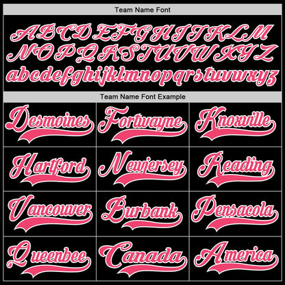 Custom Black Neon Pink-White Hockey Lace Neck Jersey - Sky-Custom