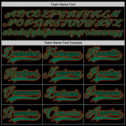 Custom Black Kelly Green-Orange Hockey Lace Neck Jersey - Sky-Custom