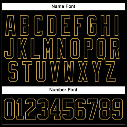 Custom Black Old Gold Hockey Lace Neck Jersey - Sky-Custom