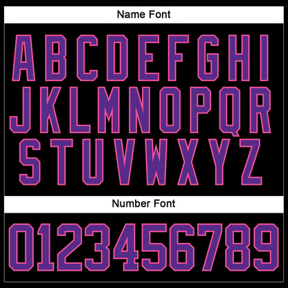 Custom Black Purple-Pink Hockey Lace Neck Jersey - Sky-Custom