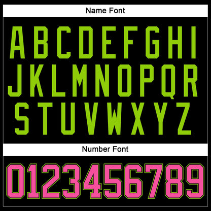 Custom Black Pink-Neon Green Hockey Lace Neck Jersey - Sky-Custom
