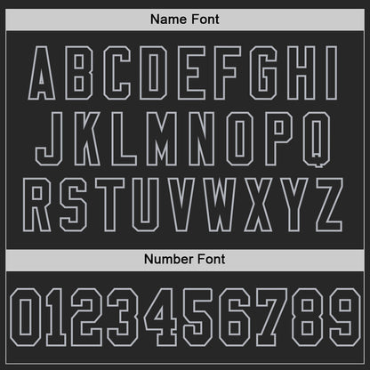 Custom Black Gray Mesh Authentic Throwback Football Jersey - Sky-Custom