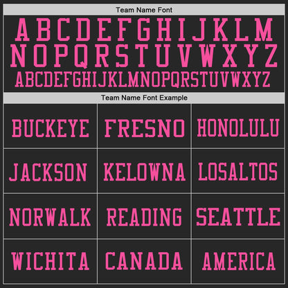 Custom Black Gray-Pink Mesh Authentic Throwback Football Jersey - Sky-Custom