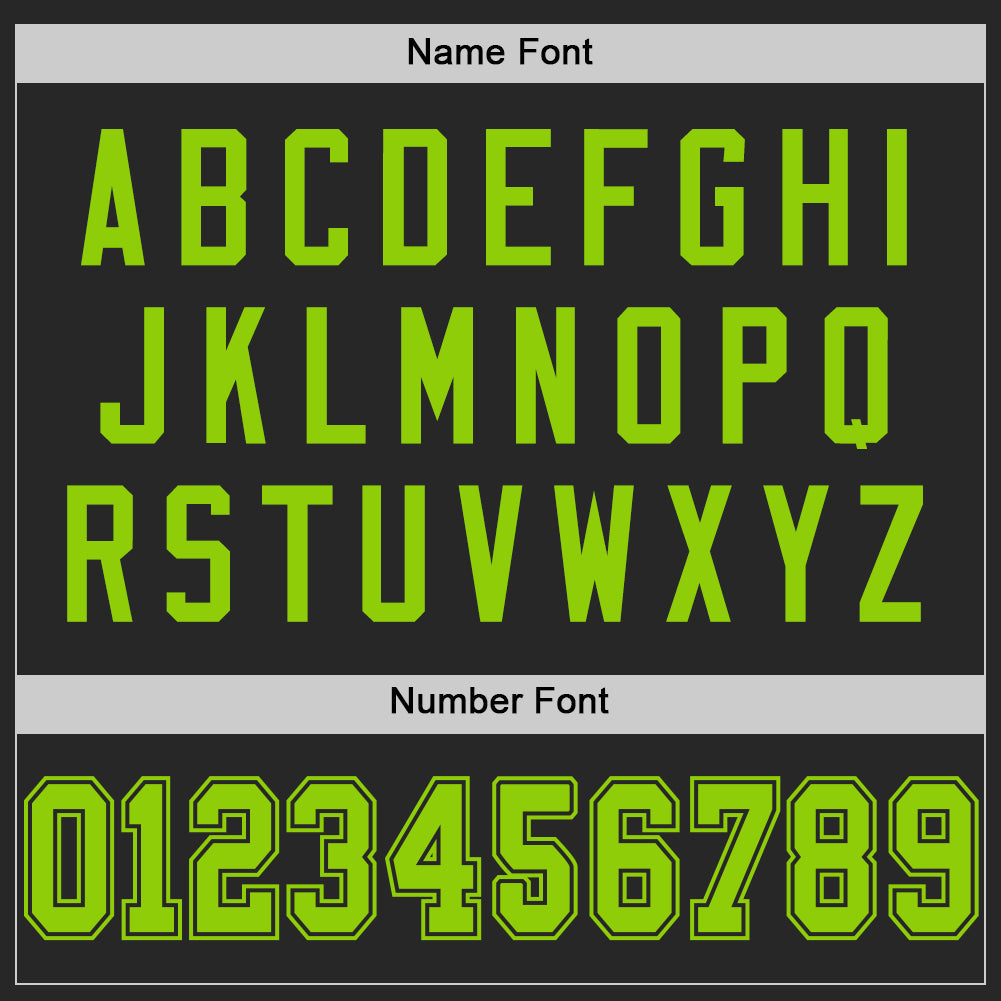 Custom Black Neon Green Mesh Authentic Throwback Football Jersey - Sky-Custom