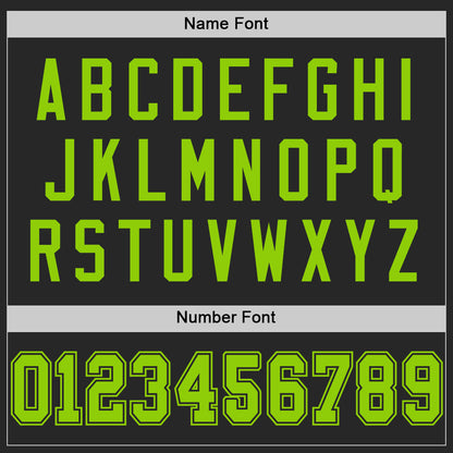 Custom Black Neon Green Mesh Authentic Throwback Football Jersey - Sky-Custom