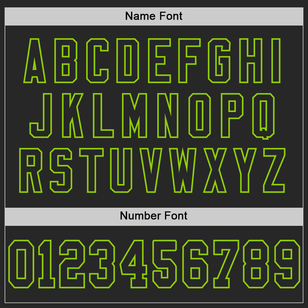 Custom Black Neon Green Mesh Authentic Throwback Football Jersey - Sky-Custom