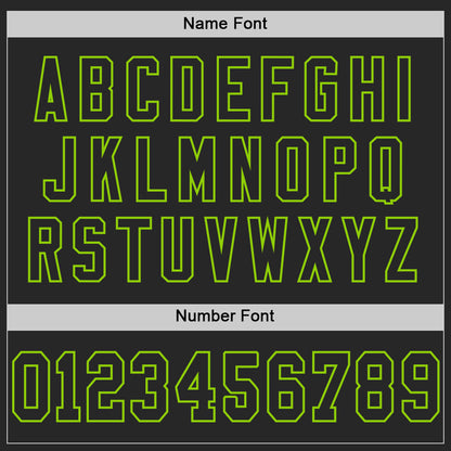 Custom Black Neon Green Mesh Authentic Throwback Football Jersey - Sky-Custom