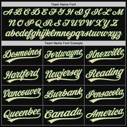 Custom Black Cream Green-Royal Authentic Throwback Baseball Jersey - Sky-Custom