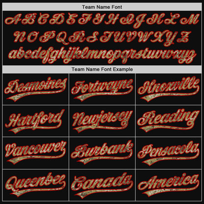 Custom Black Camo-Red Authentic Throwback Baseball Jersey - Sky-Custom
