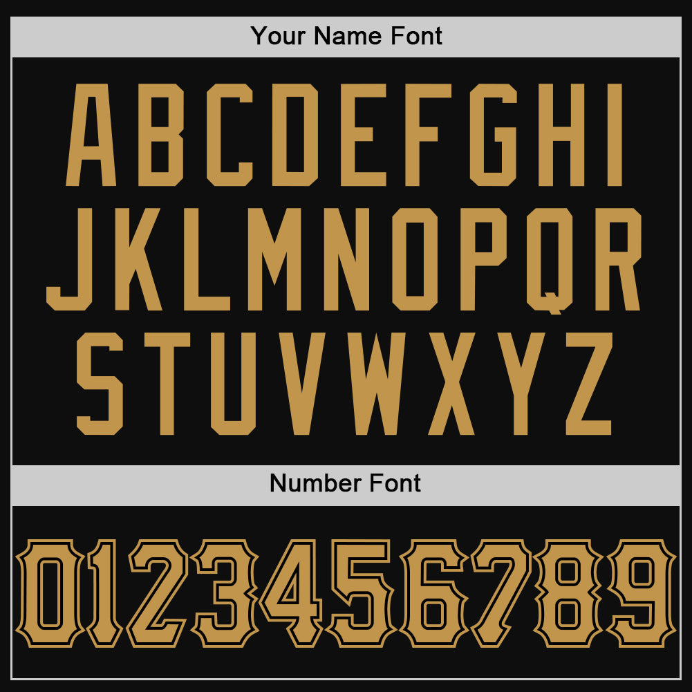 Custom Black Old Gold Authentic Throwback Baseball Jersey - Sky-Custom