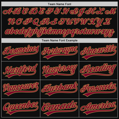 Custom Black Maroon-Old Gold Authentic Throwback Baseball Jersey - Sky-Custom